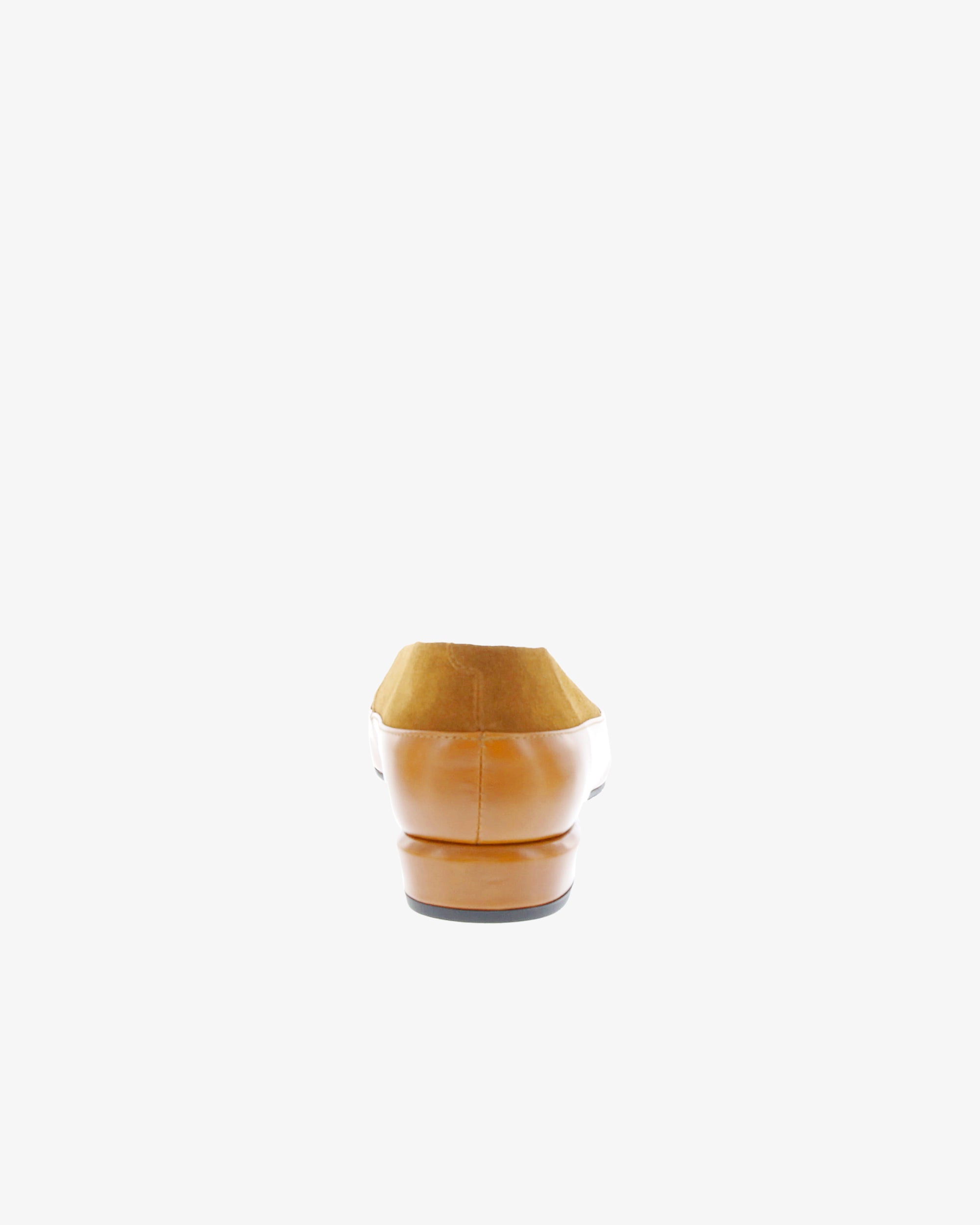 Neo Arlyn Shoe in Whisky Semi Gloss/Suede Leather heel view | colour:whisky-semi-gloss-suede-leather