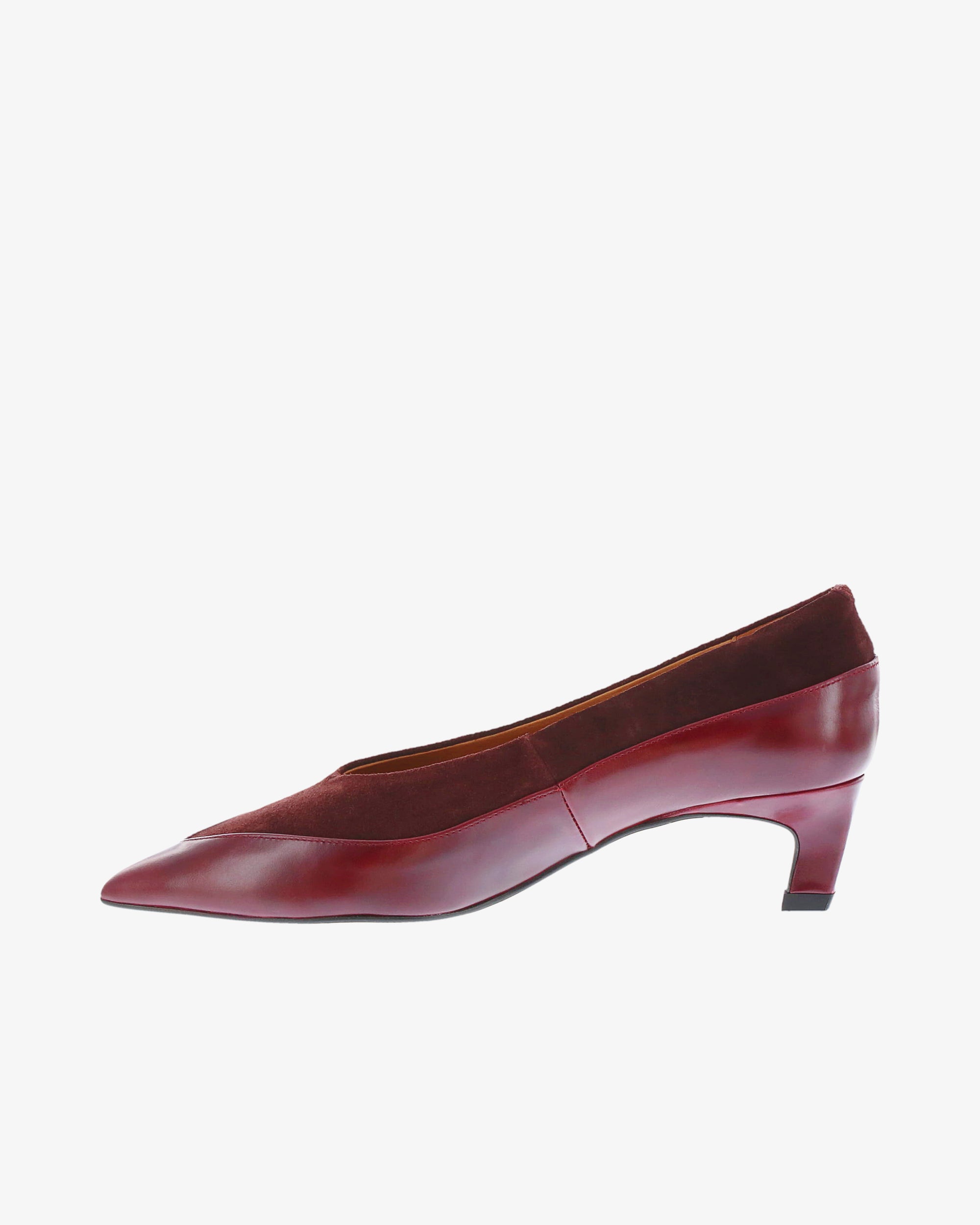 Neo Avelyn Shoe in Burgundy Semi Gloss/Suede Leather inside view | colour:burgundy-semi-gloss-suede-leather