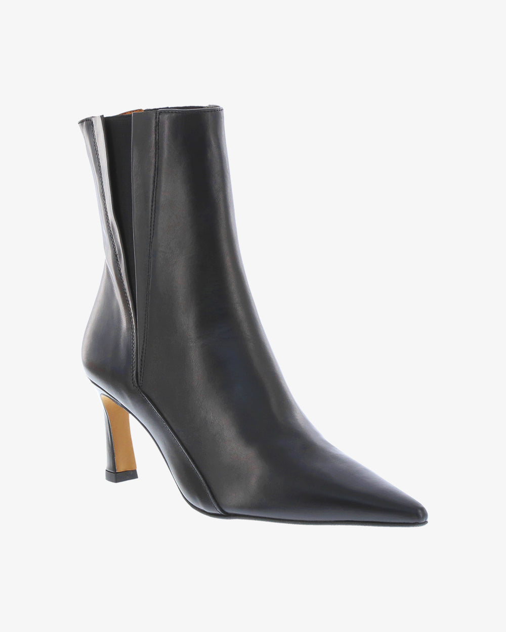 Neo Cerin Ankle Boot in Black Semi Gloss Leather angled view | colour:black-semi-gloss-leather