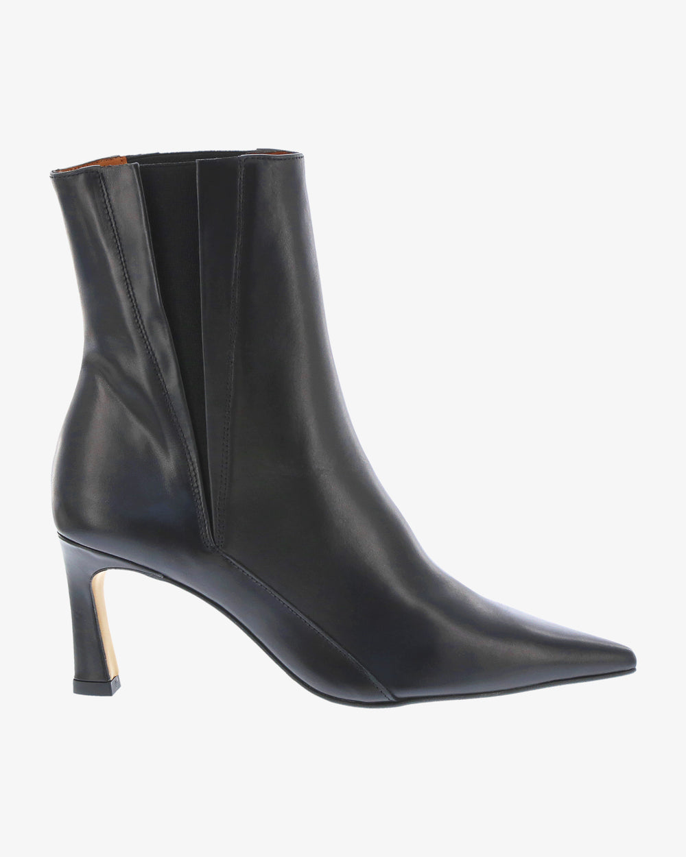 Neo Cerin Ankle Boot in Black Semi Gloss Leather side view | colour:black-semi-gloss-leather