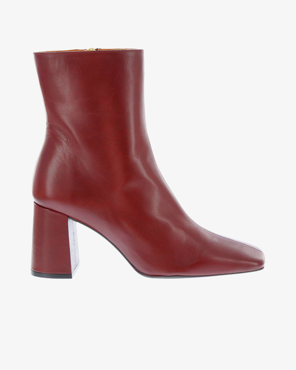 Neo Delphi Ankle Boot in Burgundy Napa Leather side view | colour:burgundy-napa-leather