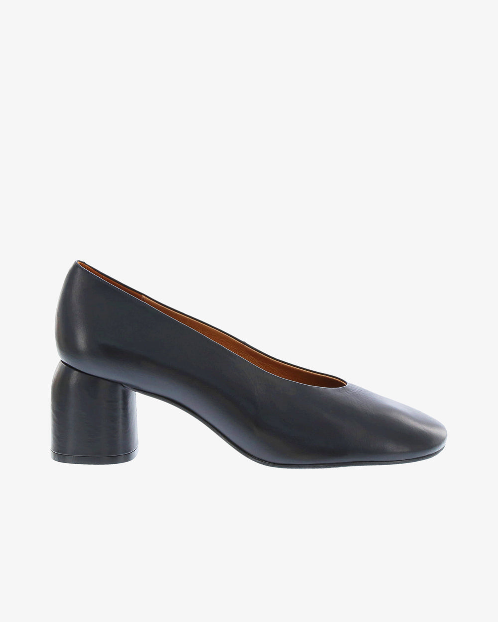 Neo Faelyn Heel in Black Napa Leather side view | colour:black-napa-leather