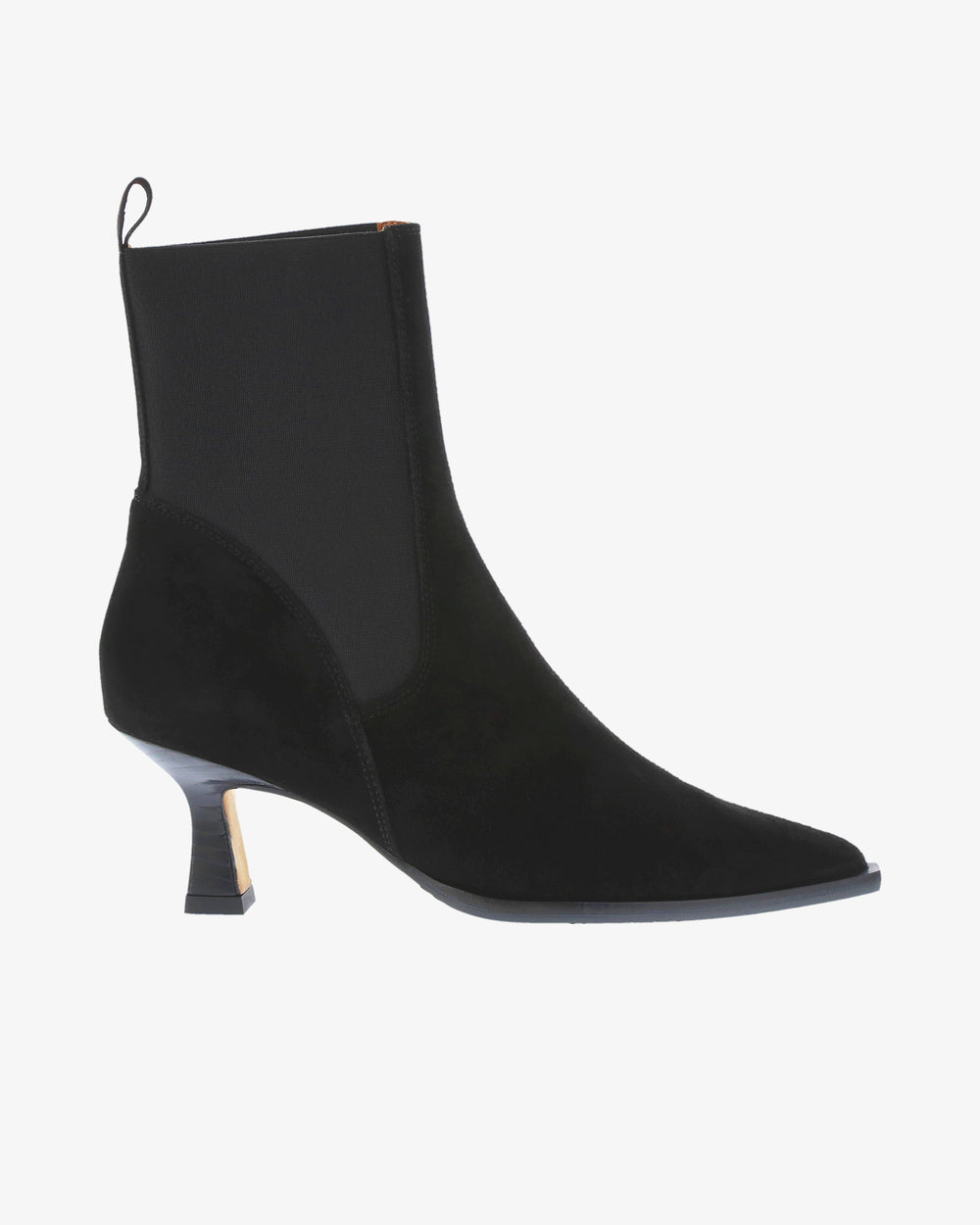 Neo Hollis Ankle Boot in Black Suede Leather side view | colour:black-suede-leather