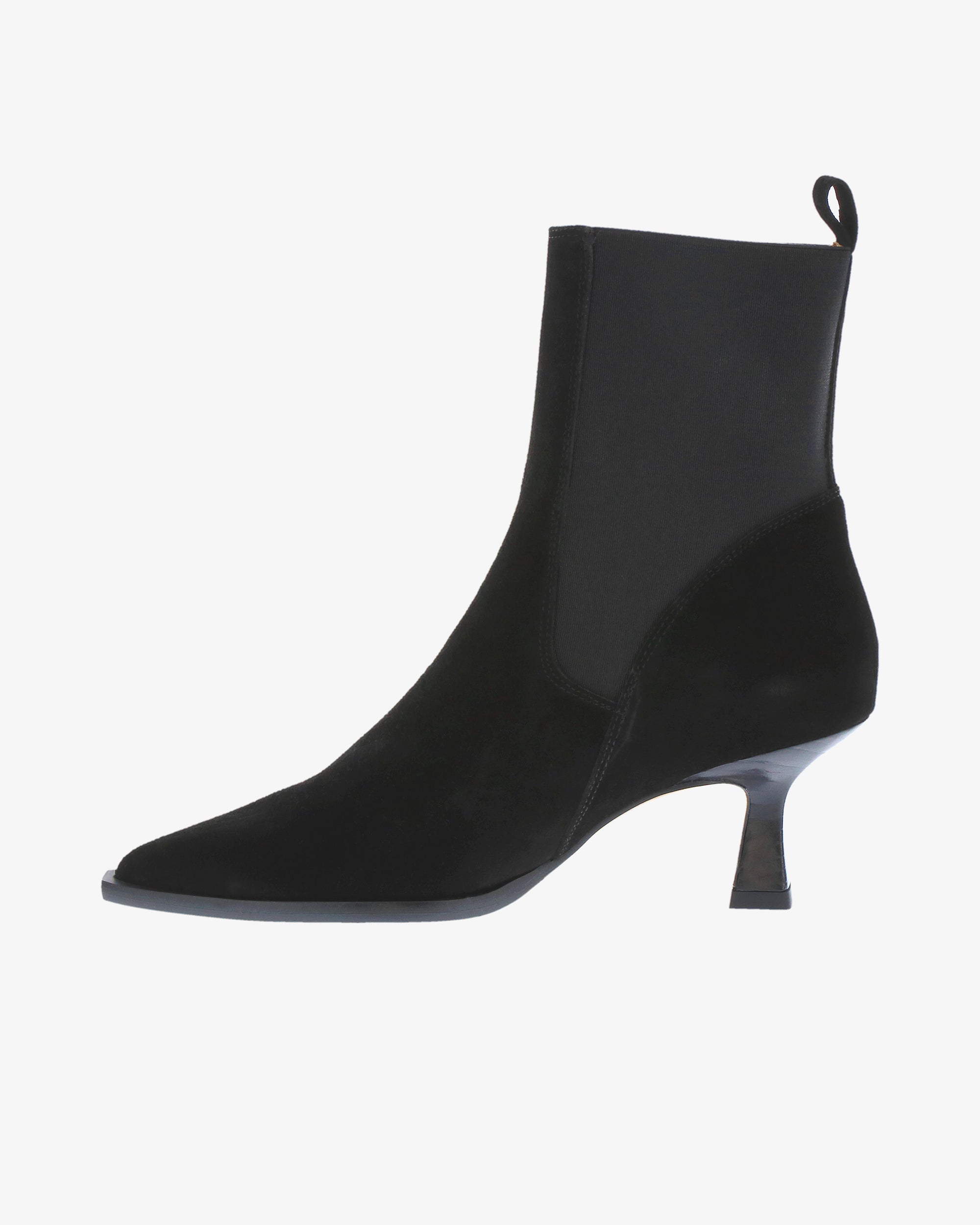 Neo Hollis Ankle Boot in Black Suede Leather inside view | colour:black-suede-leather