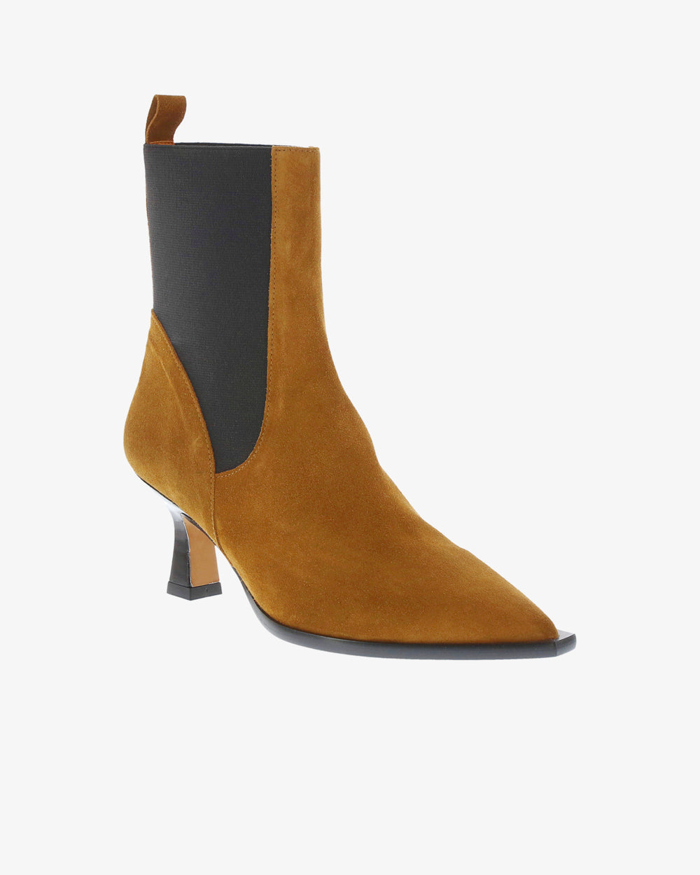 Neo Hollis Ankle Boot in Mahogany Suede Leather angled view | colour:mahogany-suede-leather