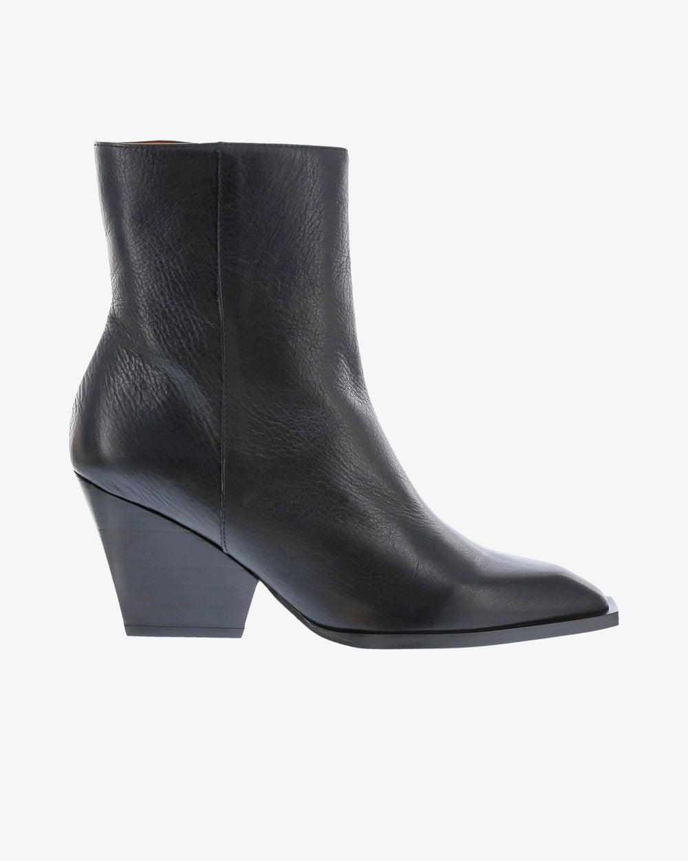 Neo Irisa Ankle Boot in Black Full Grain Leather side view | colour:black-full-grain-leather