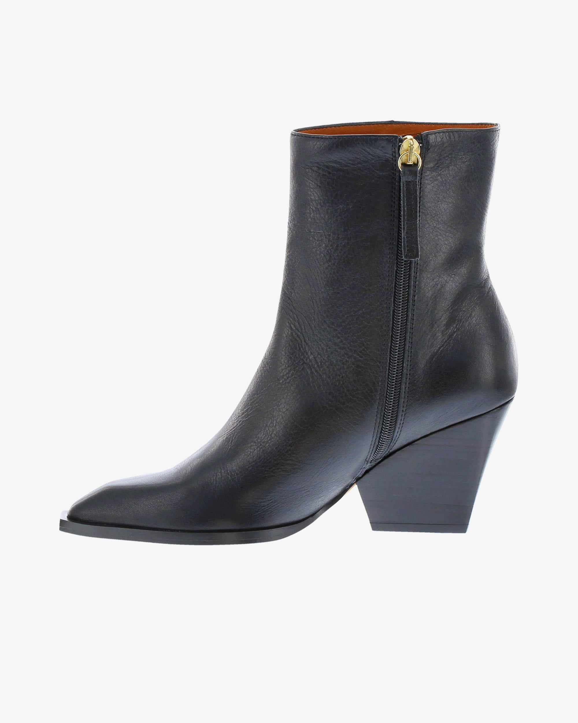 Neo Irisa Ankle Boot in Black Full Grain Leather inside view | colour:black-full-grain-leather