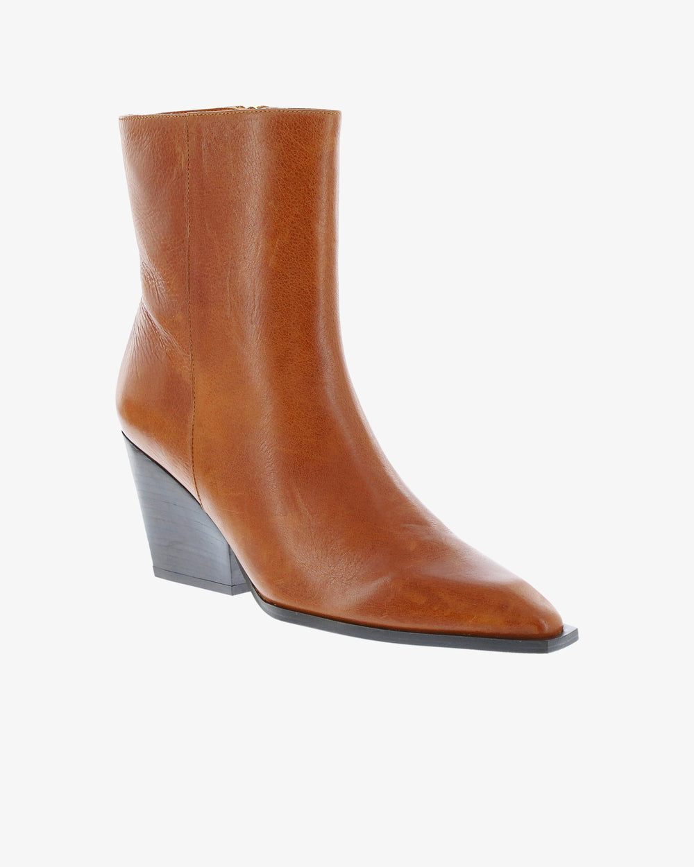 Neo Irisa Ankle Boot in Terra Full Grain Leather angled view | colour:terra-full-grain-leather