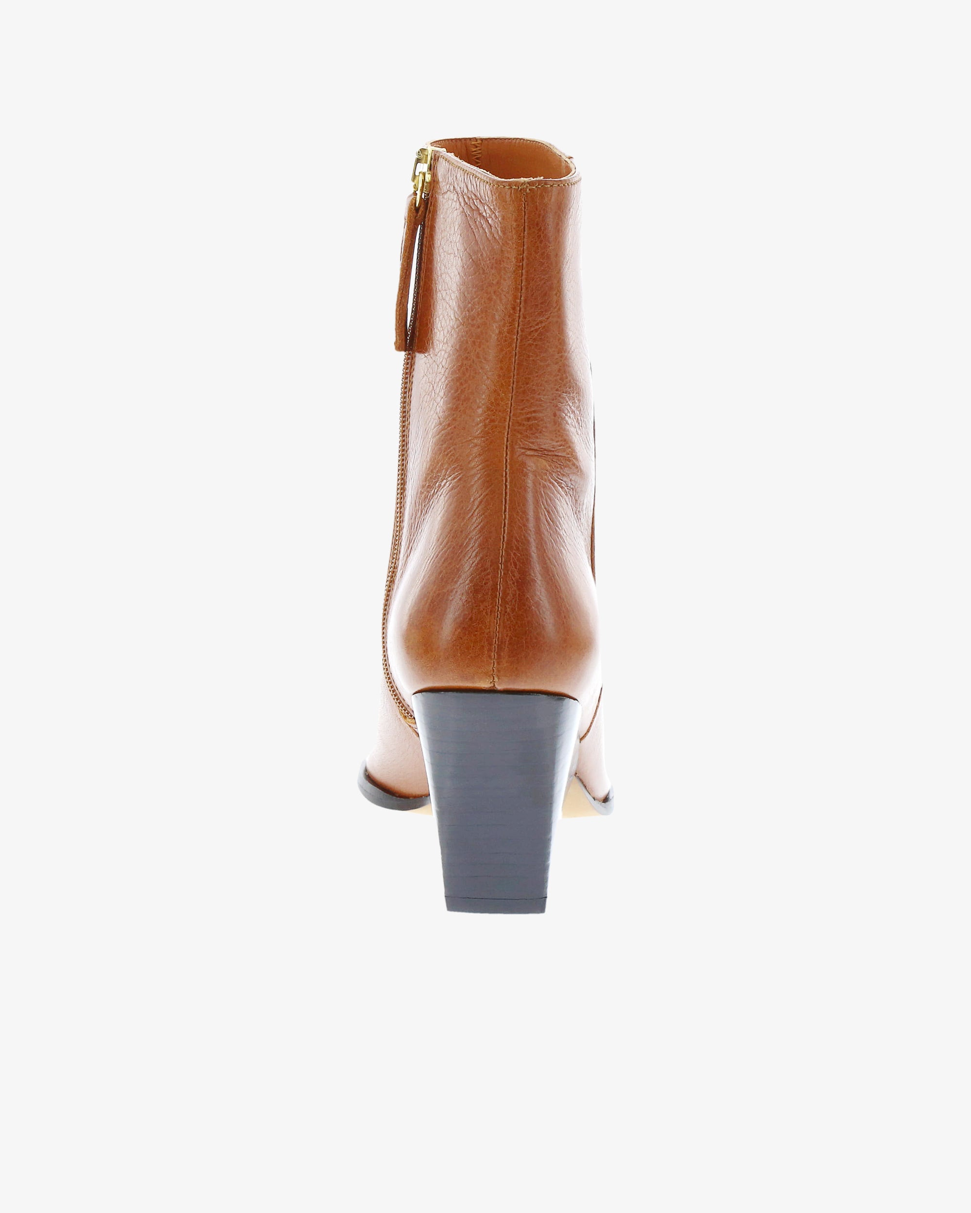 Neo Irisa Ankle Boot in Terra Full Grain Leather heel view | colour:terra-full-grain-leather