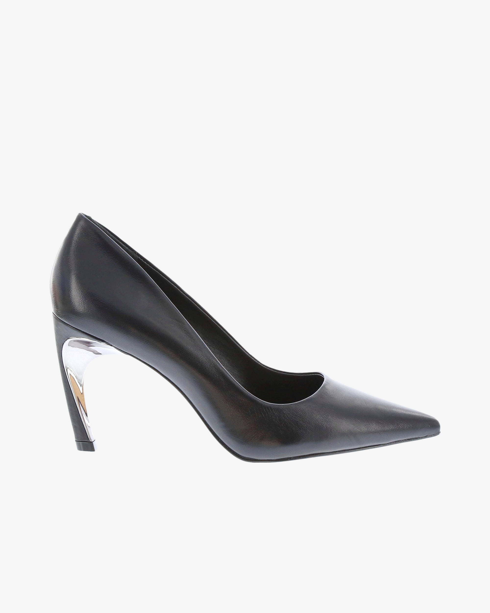 Neo X Xahara Heel in Black Napa Leather side view | colour:black-napa-leather