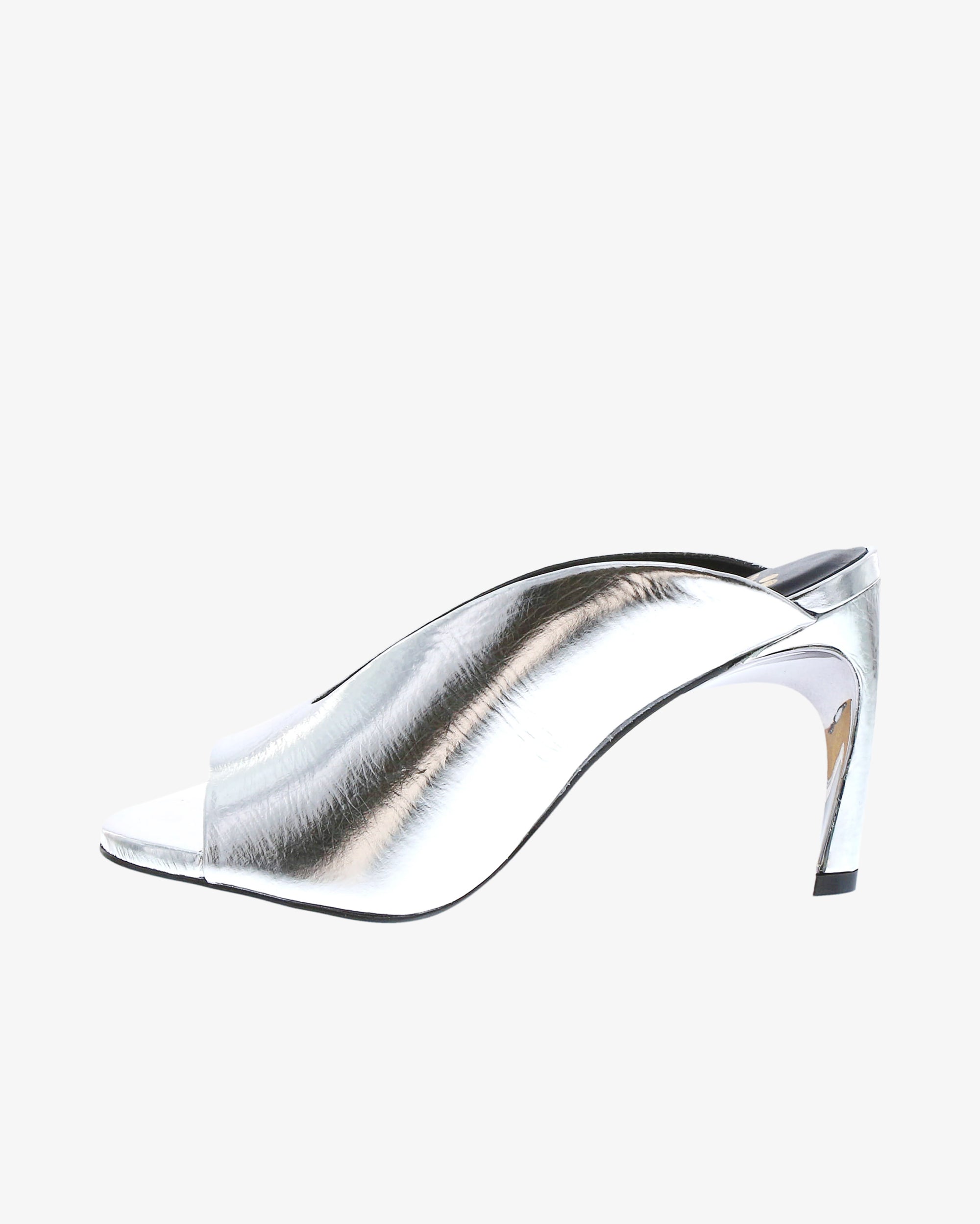 Neo X Xalina Heel in Silver Metallic Leather inside view | colour:silver-metallic-leather