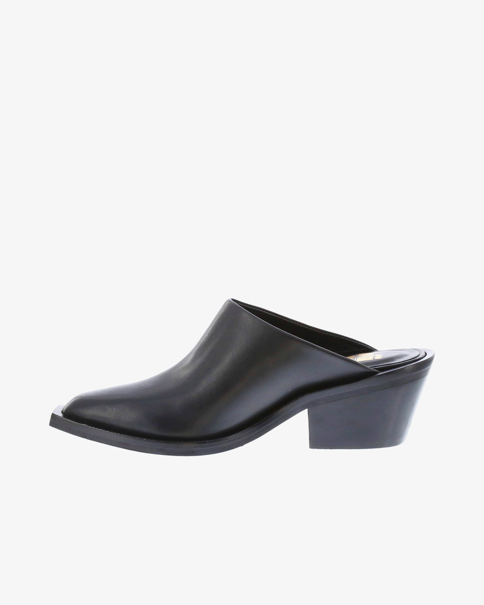 Neo X Xindra Mule in Black Napa Leather inside view | colour:black-napa-leather