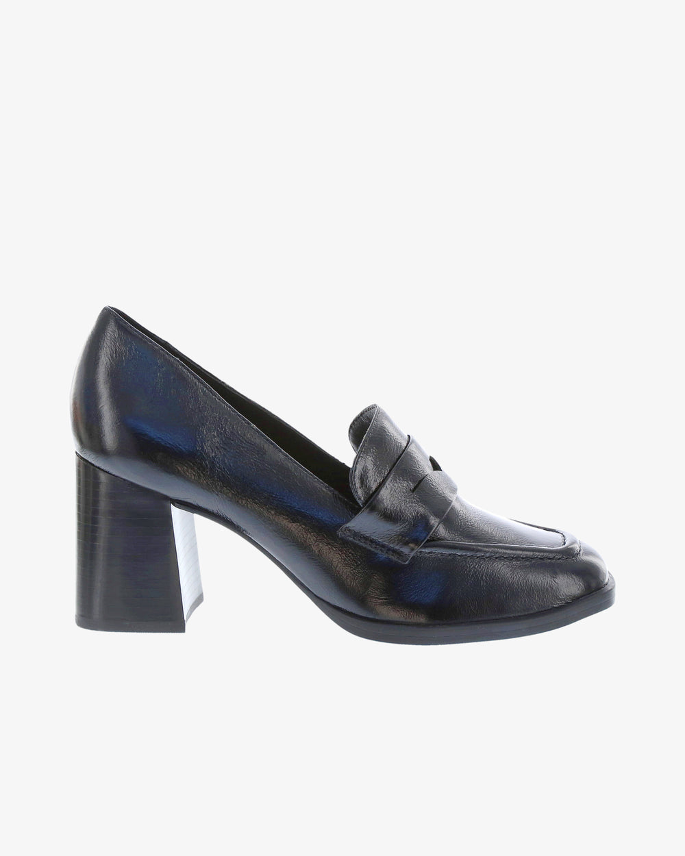 Nu by Neo Browal Loafer in Black Semi Shine Leather side view | colour:black-semi-shine-leather