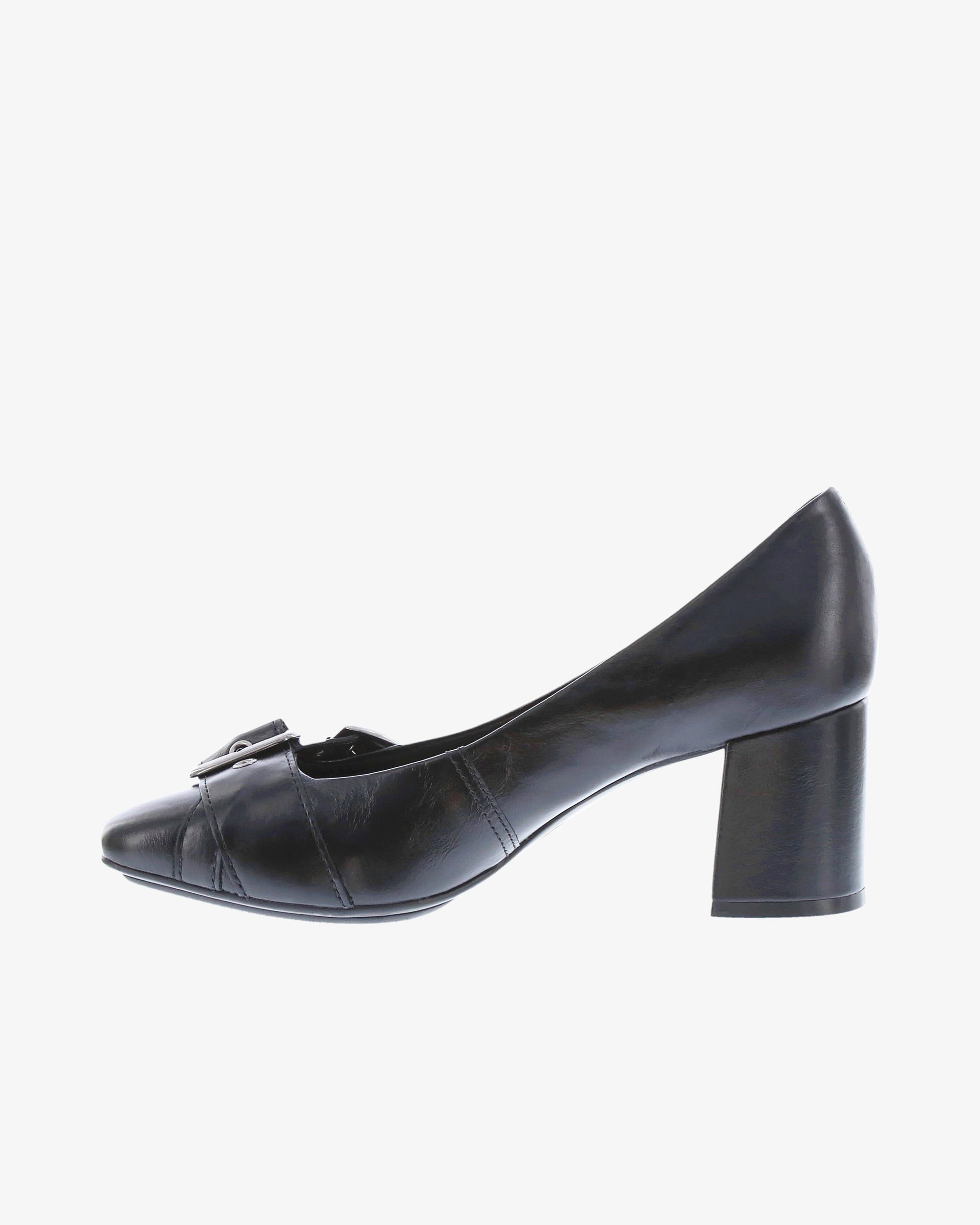 Nu by Neo Kaluna Heel in Black Semi Shine Leather inside view | colour:black-semi-shine-leather