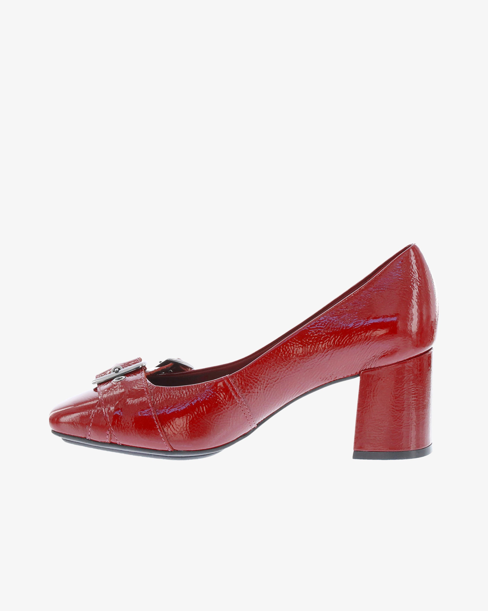 Nu by Neo Kaluna Heel in Burgundy Crinkle Patent Leather inside view | colour:burgundy-crinkle-patent-leather