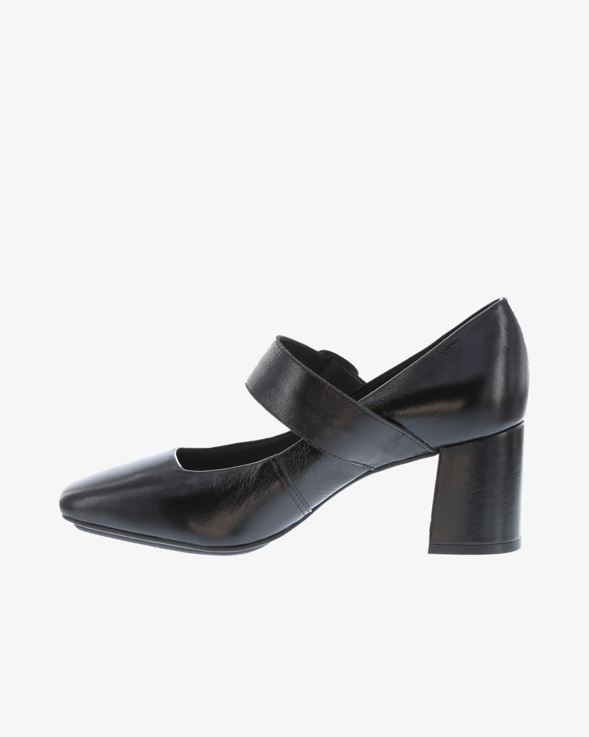 Nu by Neo Kokula Heel in Black Semi Shine Leather inside view | colour:black-semi-shine-leather