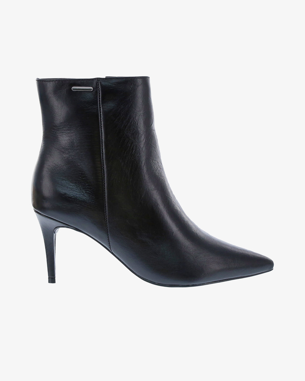 Nu by Neo Lacema Ankle Boot in Black Semi Shine Leather side view | colour:black-semi-shine-leather