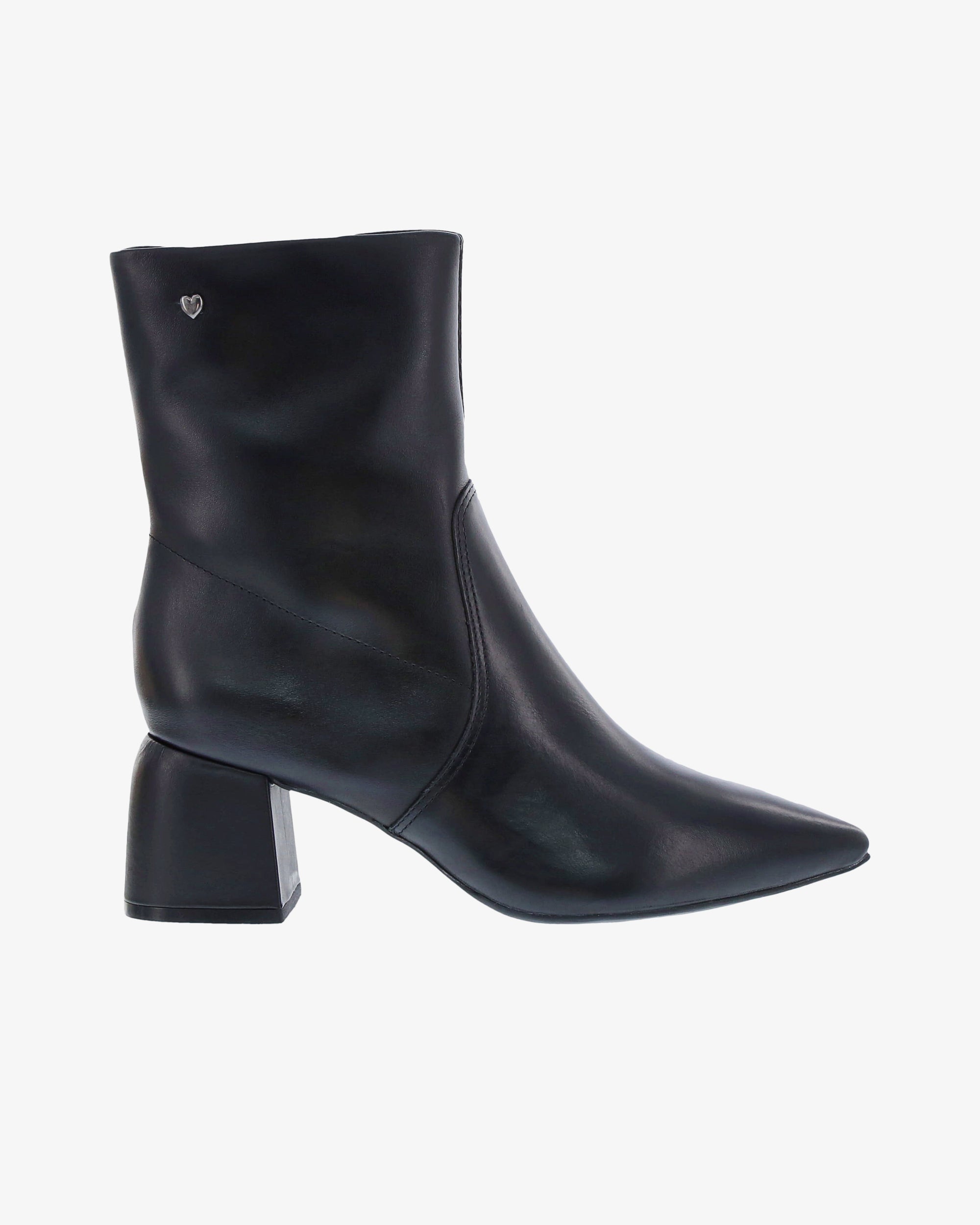 Nu by Neo Liatra Ankle Boot in Black Smooth Leather side view | colour:black-smooth-leather
