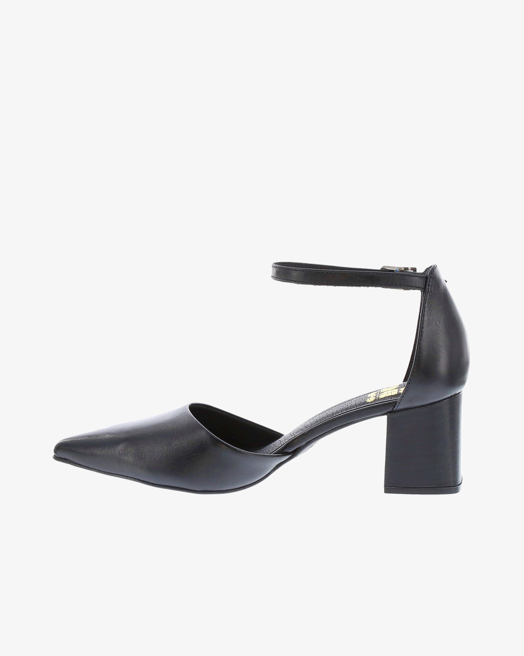 Nu by Neo Lobela Heel in Black Smooth Leather inside view | colour:black-smooth-leather