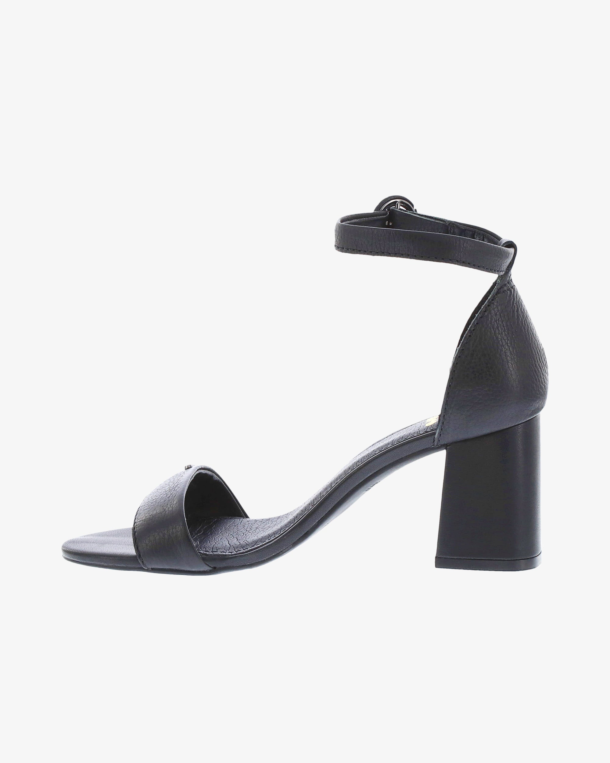 Nu by Neo Mimosa Sandal in Black Smooth Leather inside view | colour:black-smooth-leather