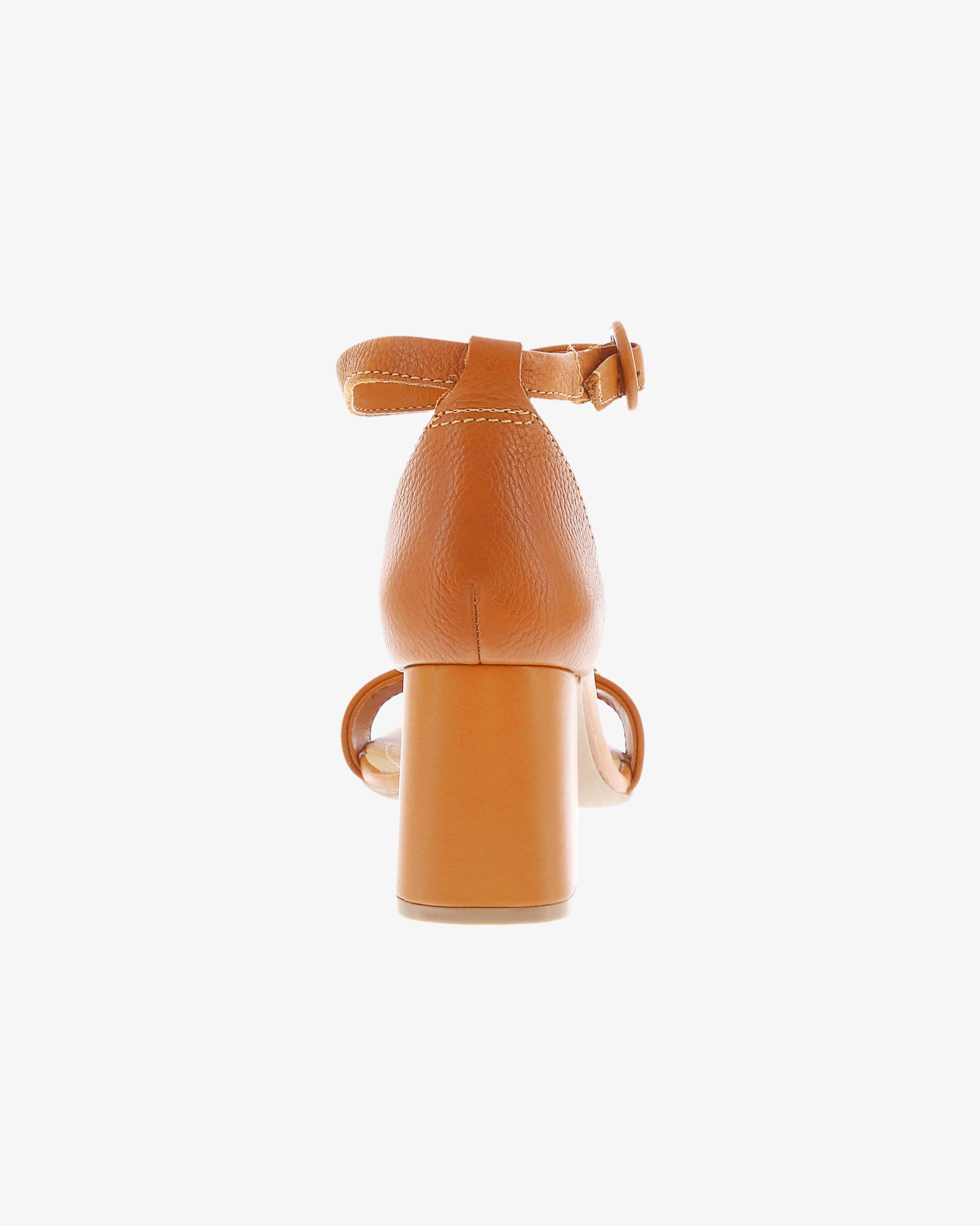 Nu by Neo Mimosa Sandal in Caramel Smooth Leather heel view | colour:caramel-smooth-leather