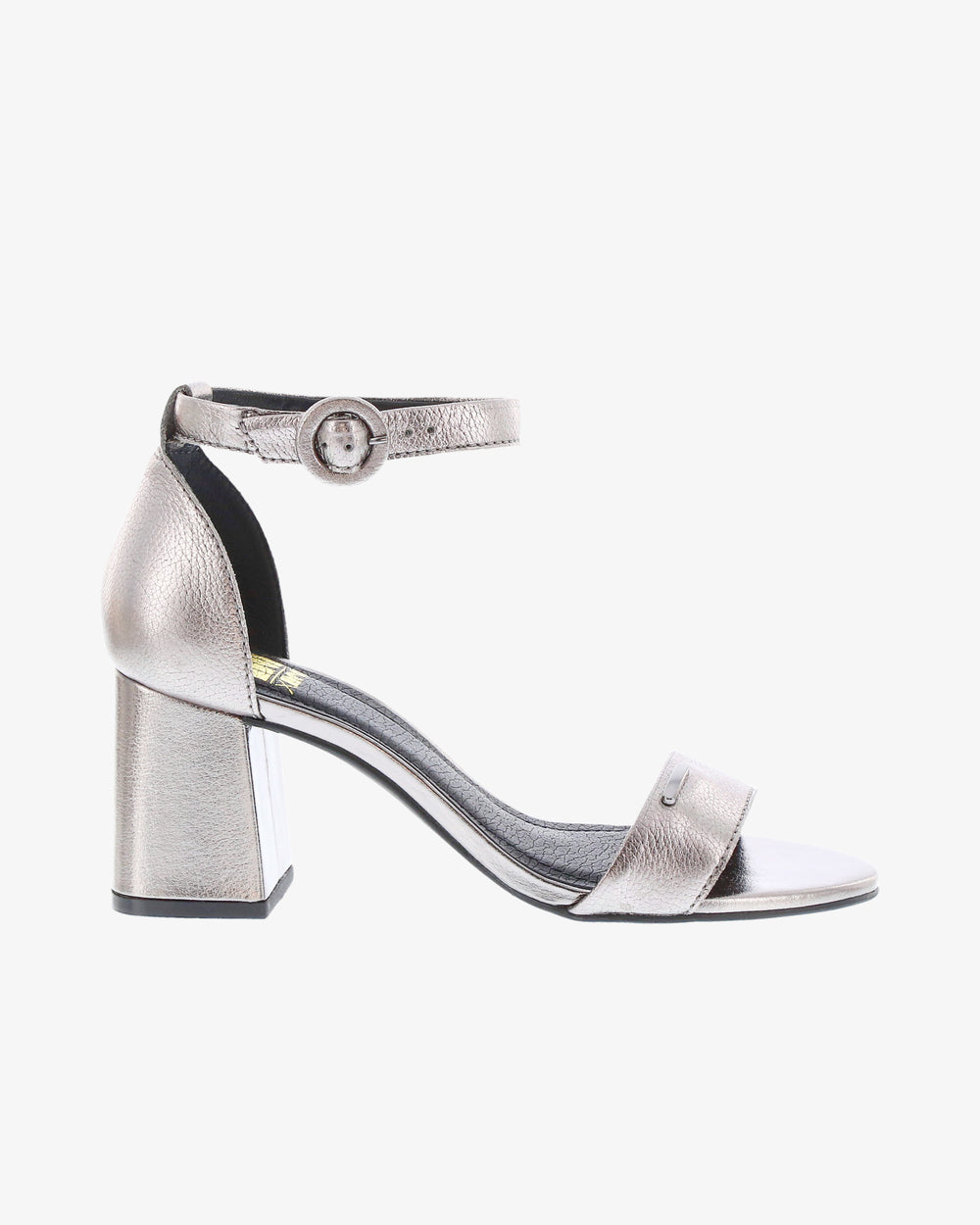 Nu by Neo Mimosa Sandal in Pewter Metallic Leather side view | colour:pewter-metallic-leather