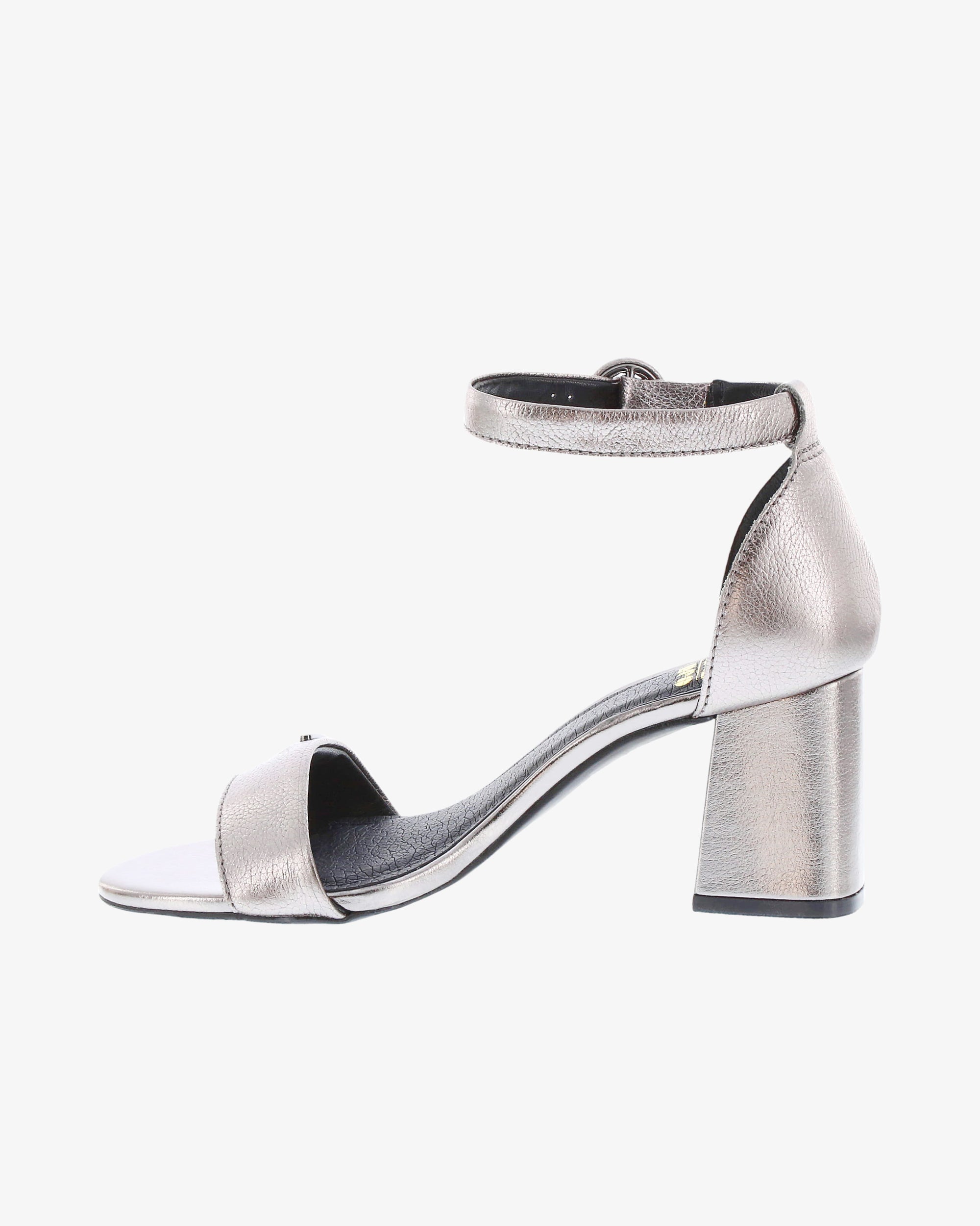 Nu by Neo Mimosa Sandal in Pewter Metallic Leather inside view | colour:pewter-metallic-leather