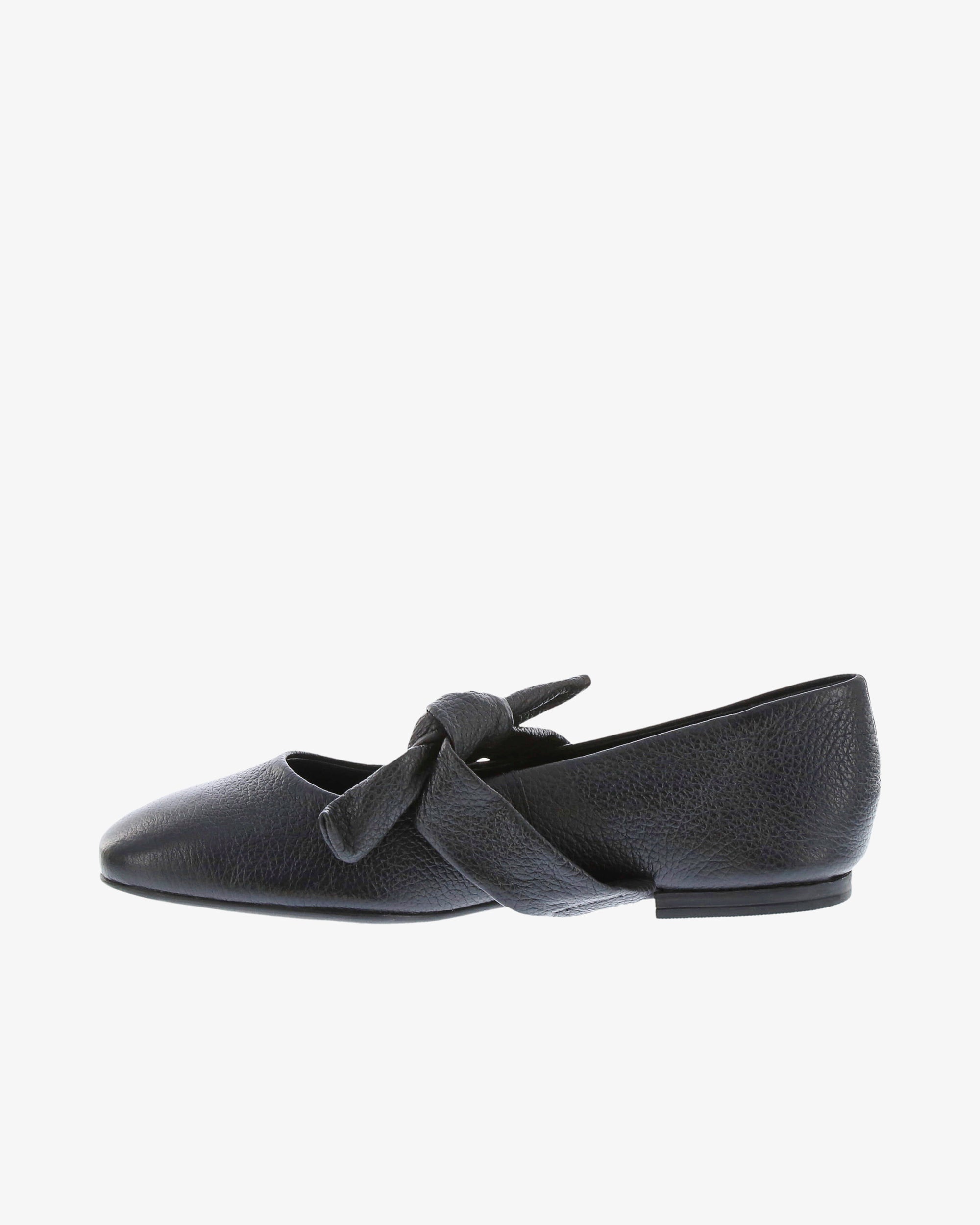 Nu by Neo Myosie Flat in Black Smooth Leather inside view | colour:black-smooth-leather