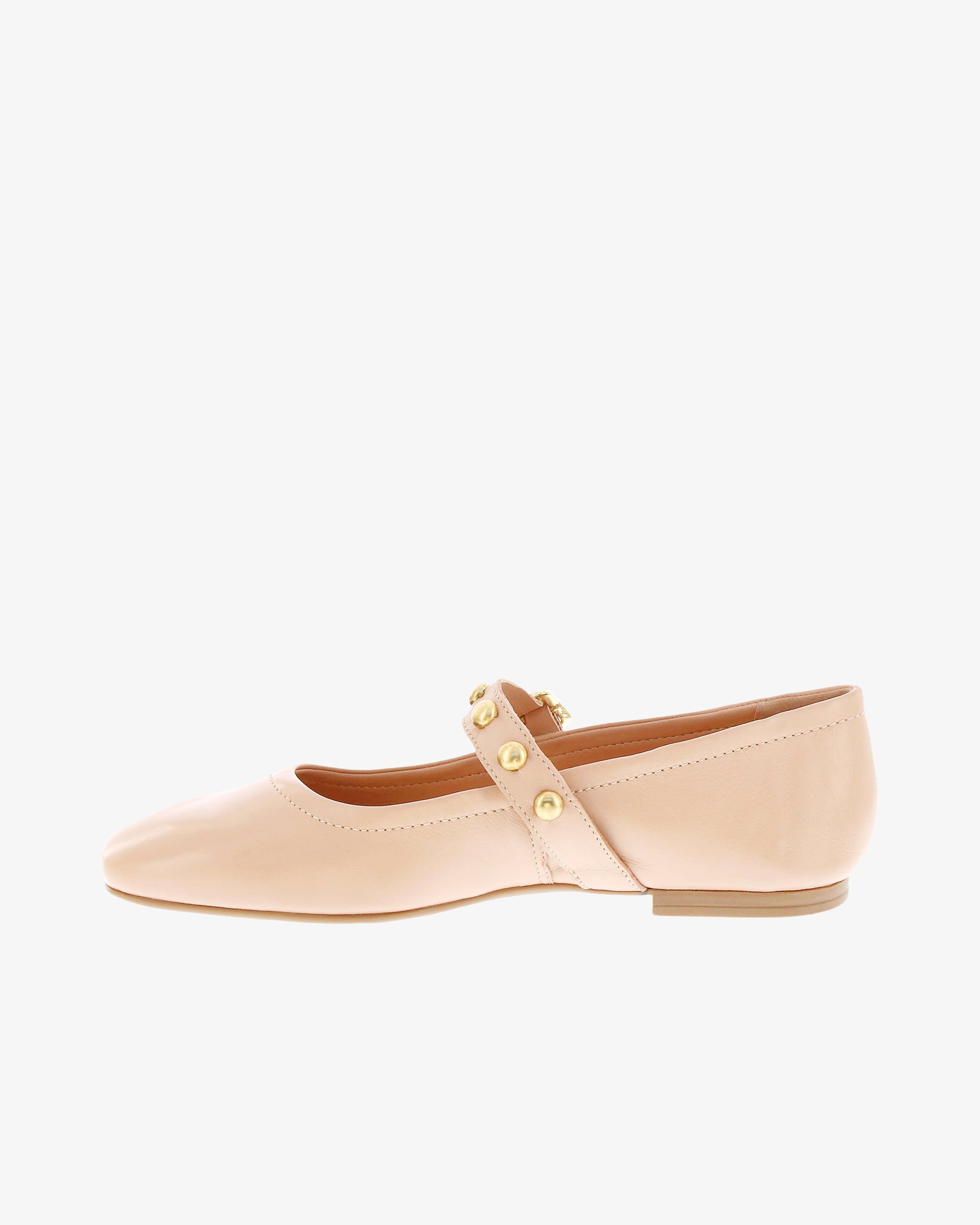 Nu by Neo Myrtel Flat in Nude Smooth Leather inside view | colour:nude-smooth-leather