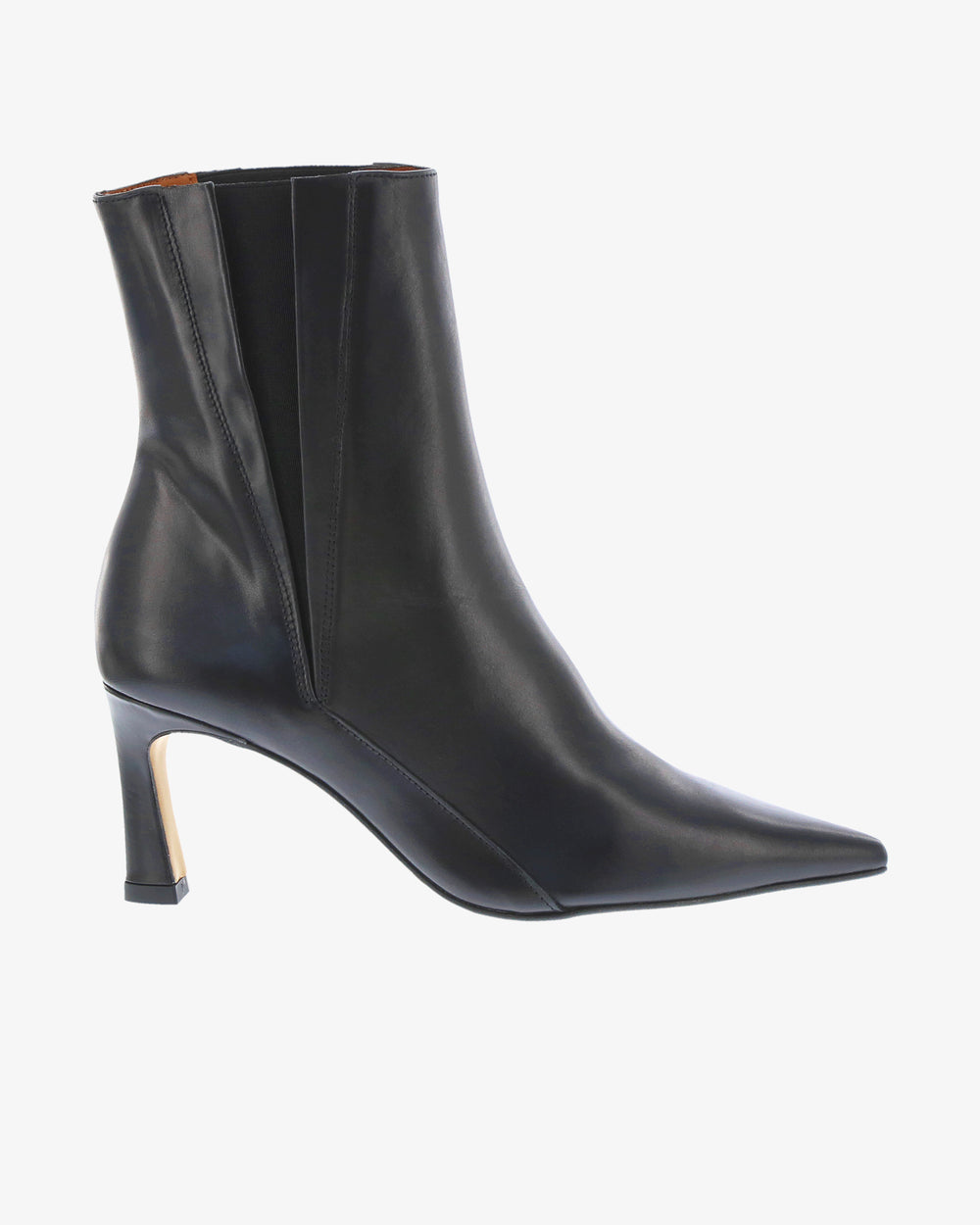 Neo Cerin Ankle Boot in Black Semi Gloss Leather side view | colour:black-semi-gloss-leather