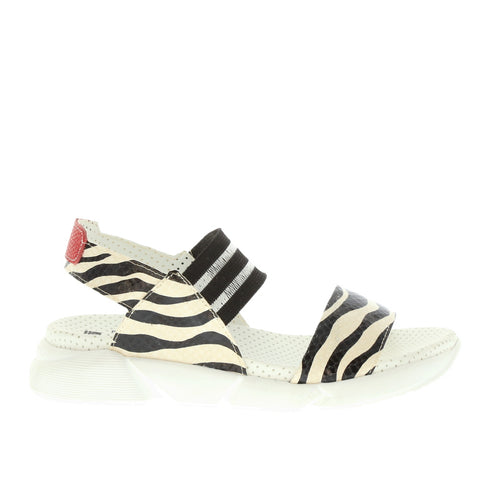 Jose Saenz 'JS-2165' / Cebra Beige-Negro/Rojo